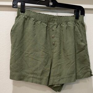 Gentle Fawn Olive Green Flat Front Shorts
